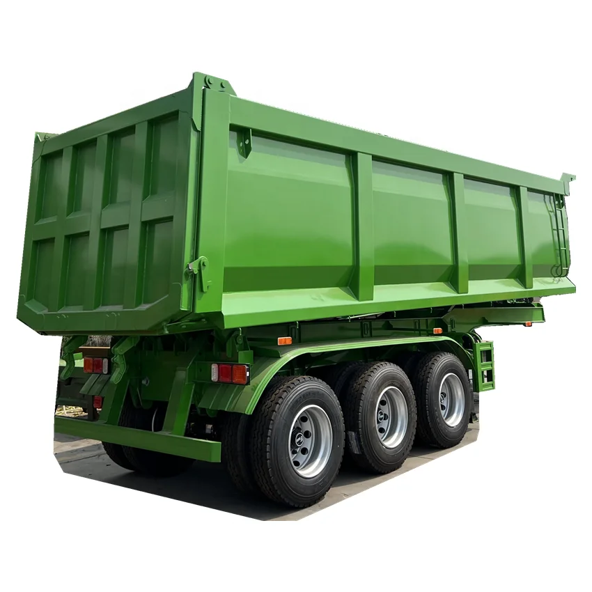 Customized 3 Axle Heavy Duty U-type Tipper Trailer End Dump Semi Trailer Rear Dumper Trailers For Sale