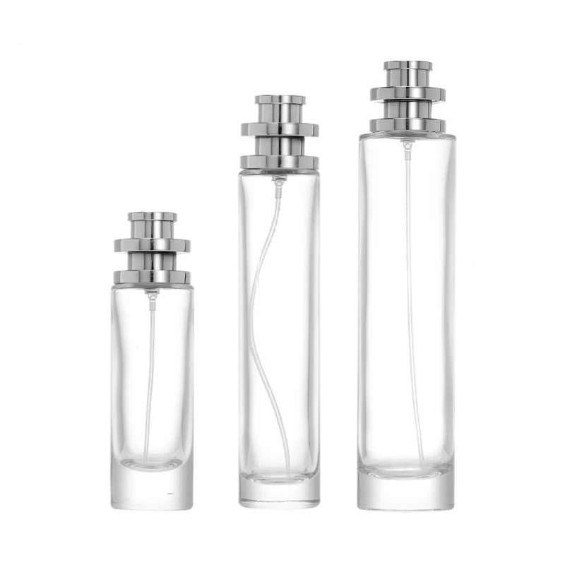 BYPE BY PERFUME Tall And Slender Shape 30ml 50ml 100ml Cylinder Glass Perfume Bottle Empty Spray Perfume Bottle With Silver Cap