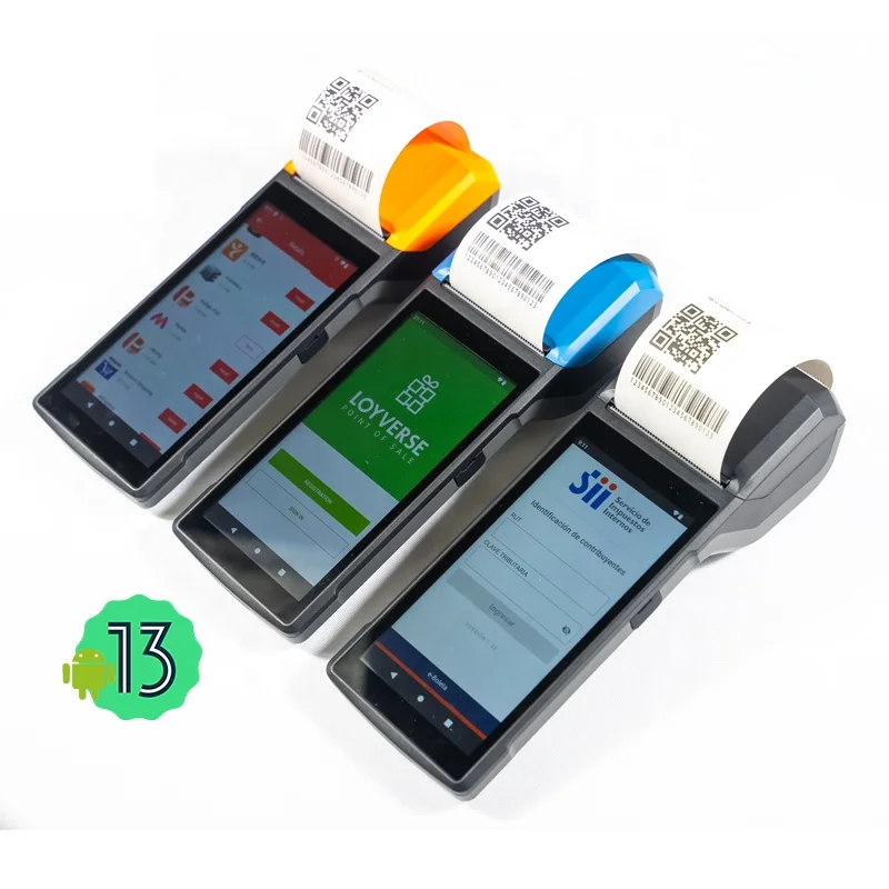 H10S Портативный 4G Android POS системный аппарат с принтером QR-код сканер