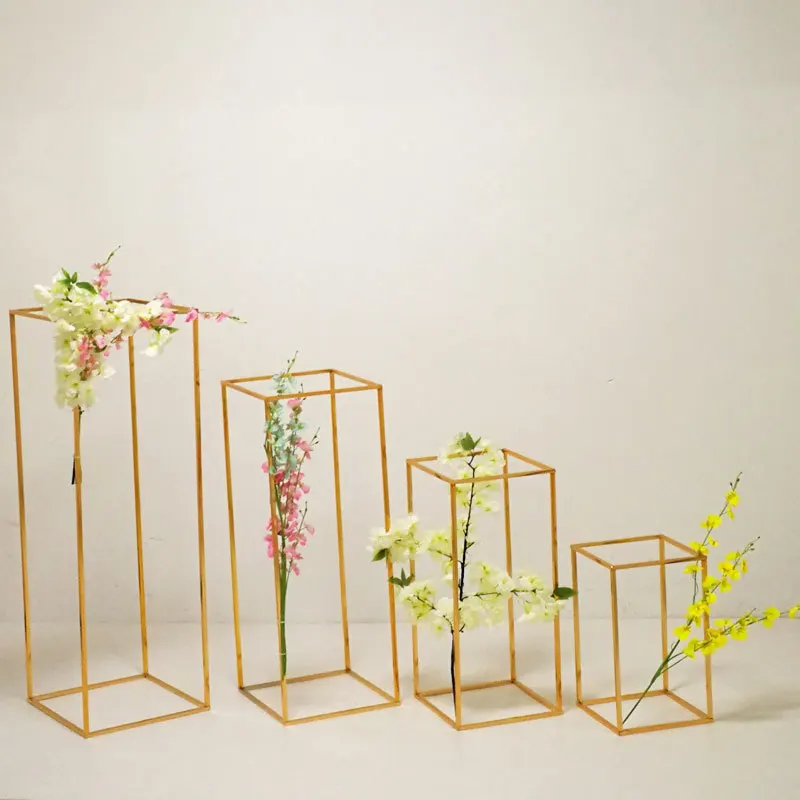 Gold Metal Stand Road Lead Heavenly Wedding Stage Decoration