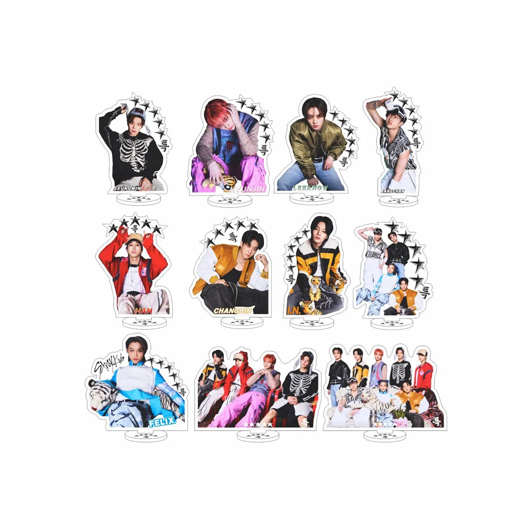 sk kpop 5-STAR New Acrylic Double sided Standing Plate Desktop Decoration Acrylic Keychain Acrylic Gift