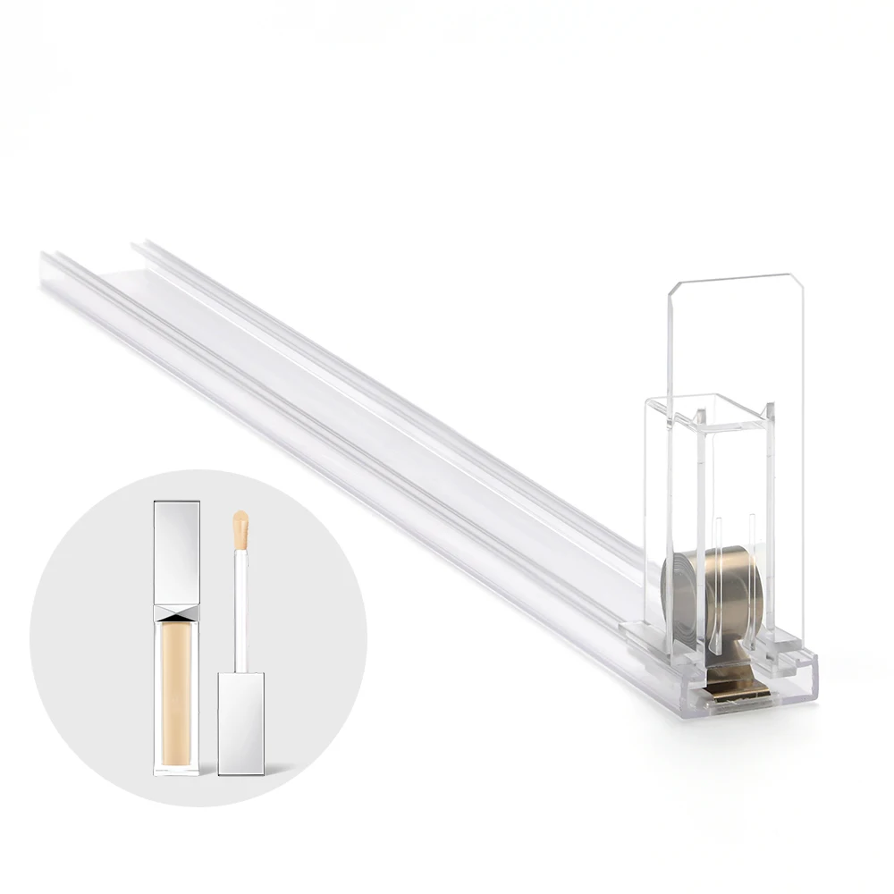 Store Automatic Plastic Retail Nail polish Mask Rack Display Acrylic Lipstick Divider Pusher Cigarette Tobacco Shelf Pusher