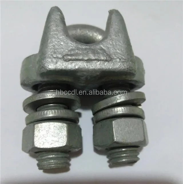 Wire rope clip for stay wire power accessories for pole line hardware