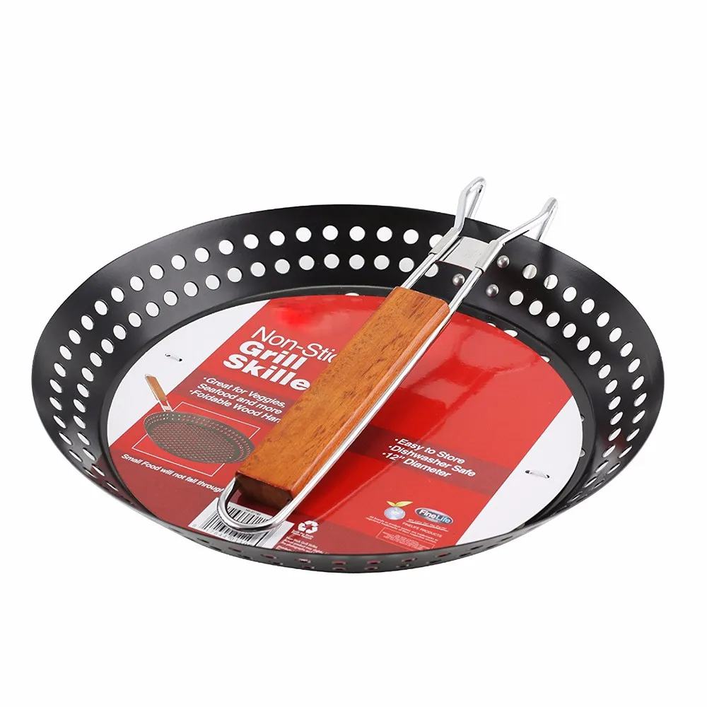 BBq pan  grill basket  grill topper barbecue wok pan produce in china