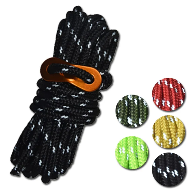 Wholesale Windproof Adjustable Camping Stop Buckles Tent Awning Rope Parachute Cord 750 550 Paracord