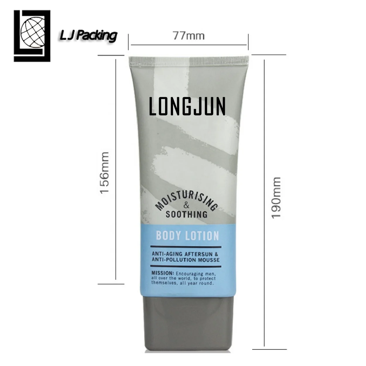 Wholesale matte flat plastic PE lotion tube cosmetic hand cream tube