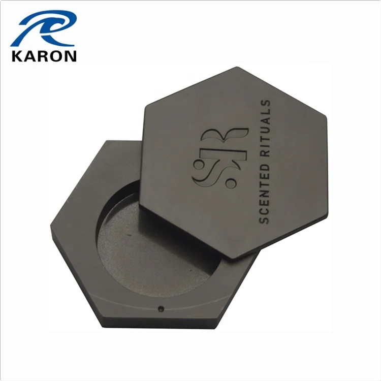 top quality wholesale custom hexagon matte gold gel perfume container in China