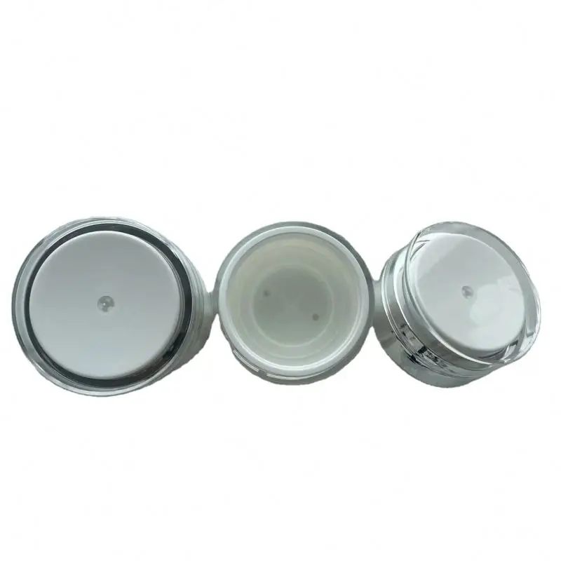 Whole empty Gold / pearl white /cosmetic skincare airless pump face cream jar bottle container 30ml 50ml cream 30ml airless jar