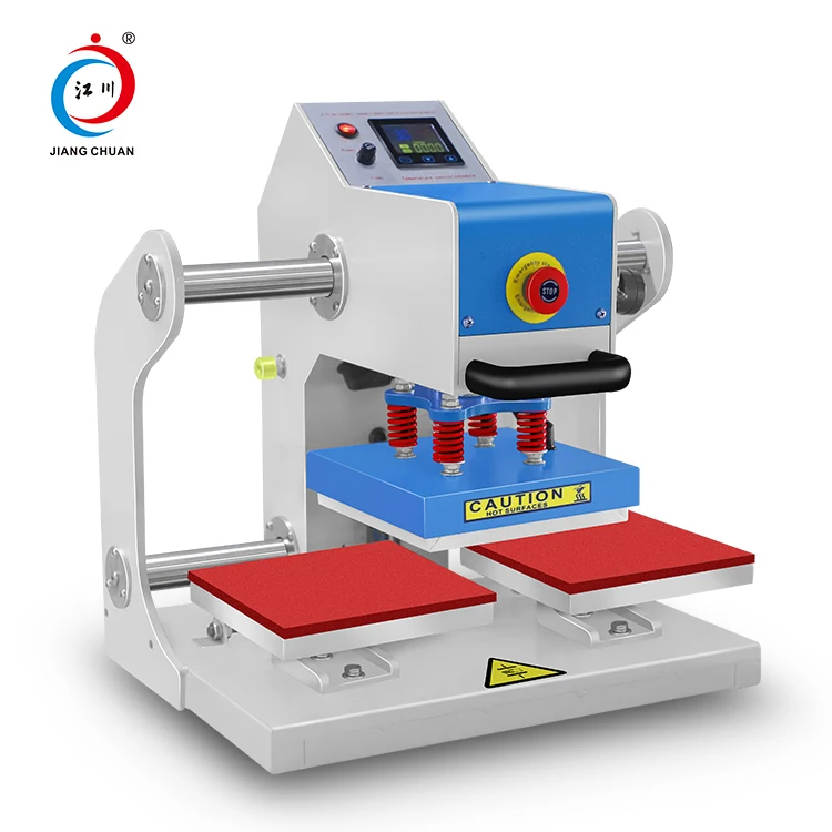 20*20 Semi-automatic Pneumatic Flat Label Logo Heat Press Transfer Machine