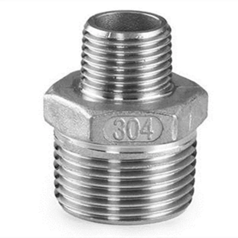 304 Stainless Steel Double End Outer threaded Joint reducer coupling