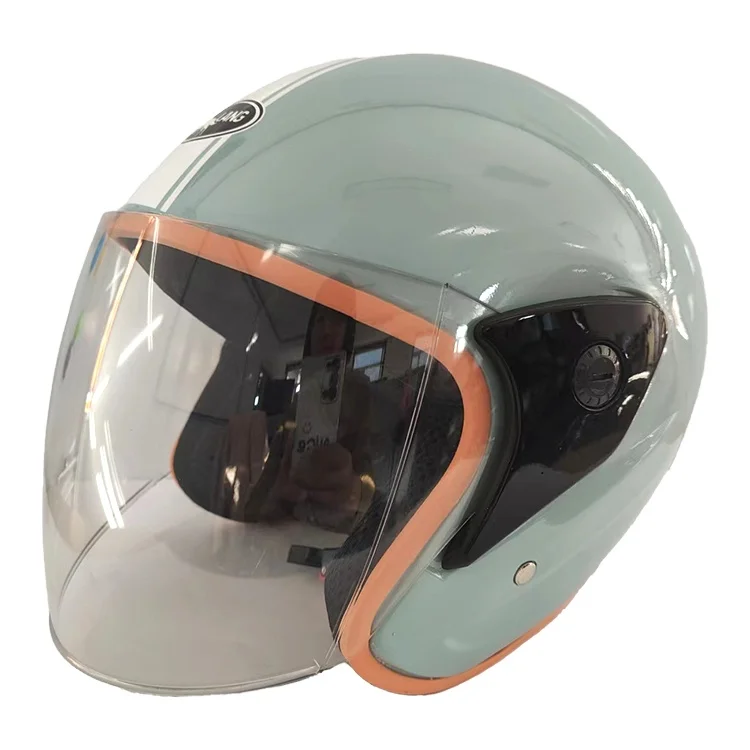 Available different colors four seasons open face unisex helmet retro electric motor bike half face helmet
