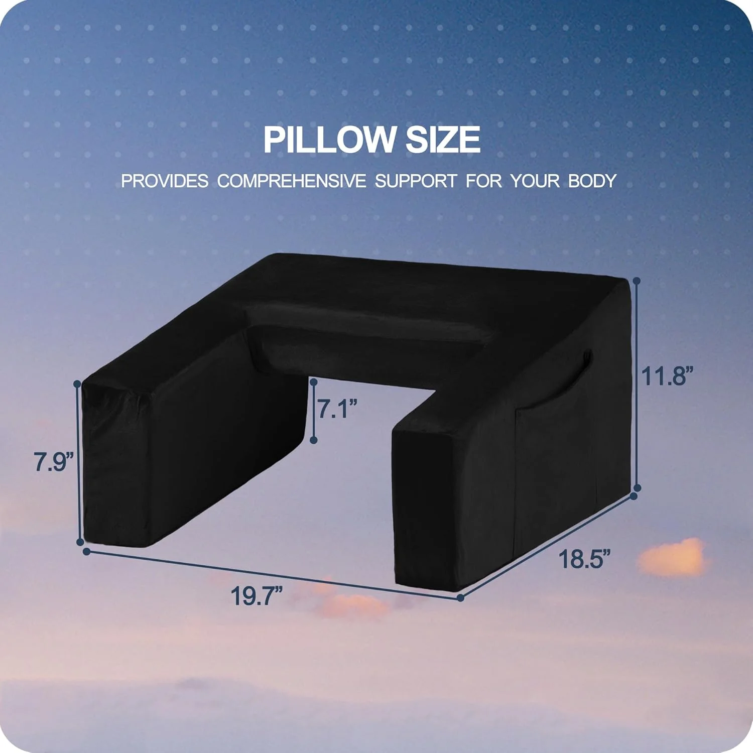 Custom Orthopedic Reading Pillow Arm Rest Pillow Memory foam Lap Desk Gaming Pillow for Reading Gaming Sitting in Bed