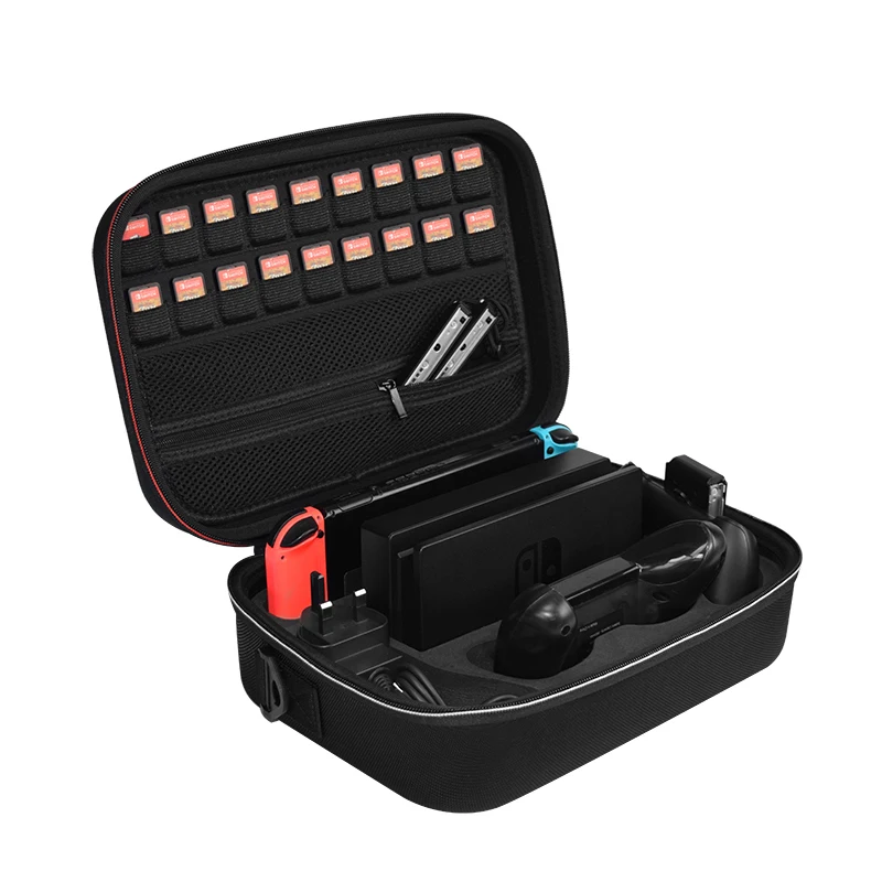 Classic All in One Solution Game Accessories EVA Storage Bag for Nitendo Switch Console - Classy Black