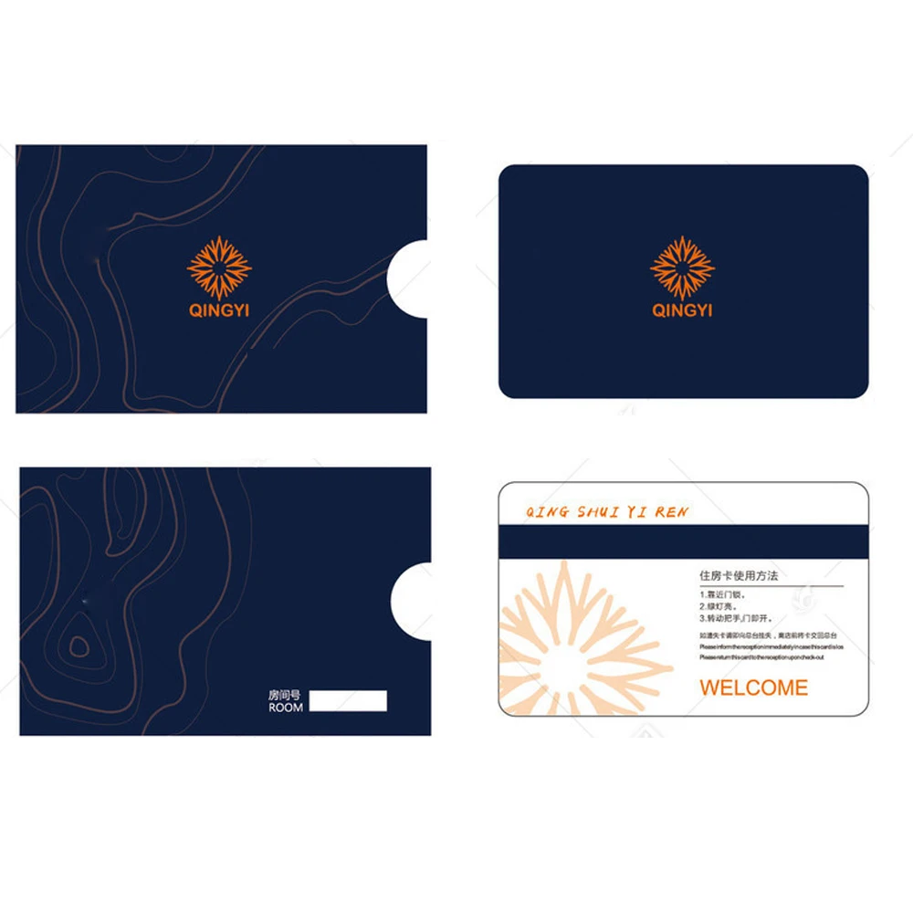 Custom color printing and color printing of hotel room card sets  VIP card sets and small envelopes