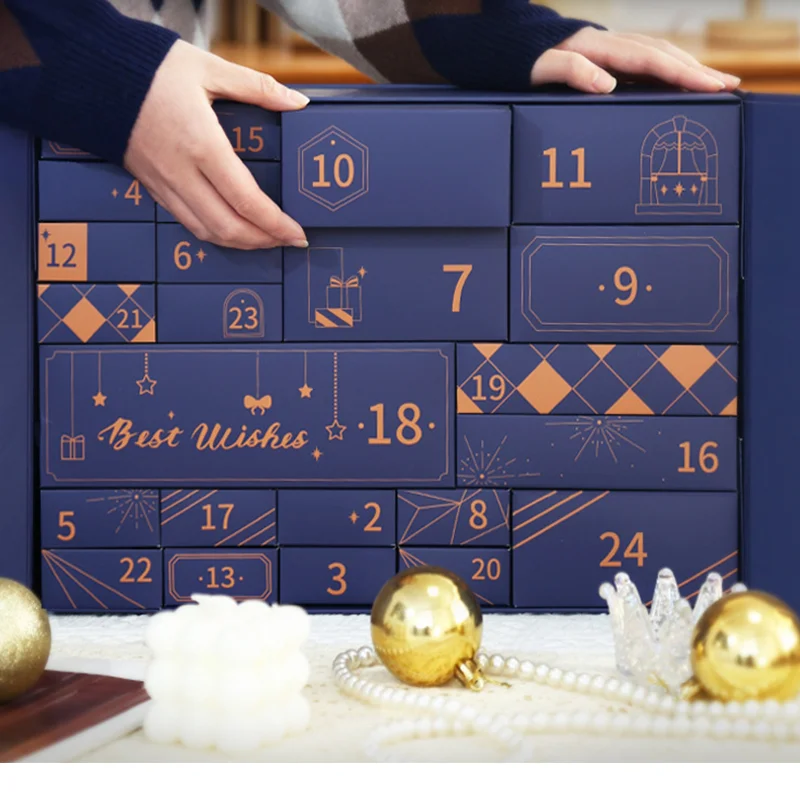 Countdown Gift Box Skincare Self Care Custom Fidget Cookie Empty Chocolate Christmas Advent Boxes