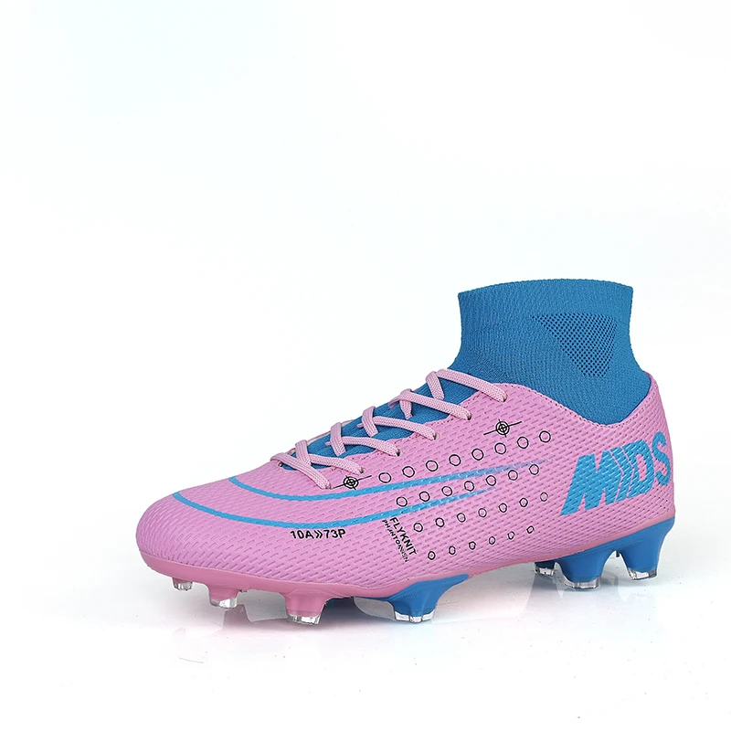 
Amazon Hotsale Futbol Shoes Unisex 36-45 Ankle Protect Soccer Shoes Durable TPU sole 
