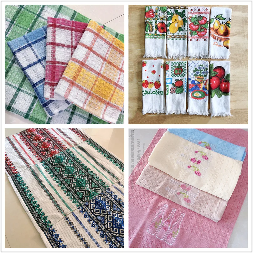 Hot sale wholesale cartoon funny essential home cotton kitchen towel