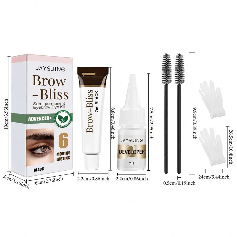 Semi Permanent Eyebrow Coloring Waterproof Long-Lasting DIY Color Styling Wax Dyeing Makeup Eyelashes Eyebrows Dye Cream