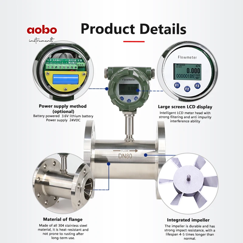 flowmeter oil bunker medidor de flujo liquid flow meter turbine 4-20ma output flow meter manufacturer