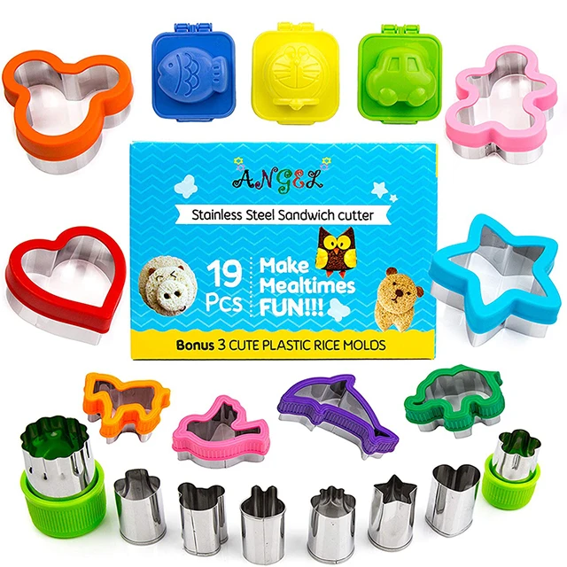 Holiday Cookie Cutters Sandwich Cutters for kids Animal Cartoon cutter cake decorating set
