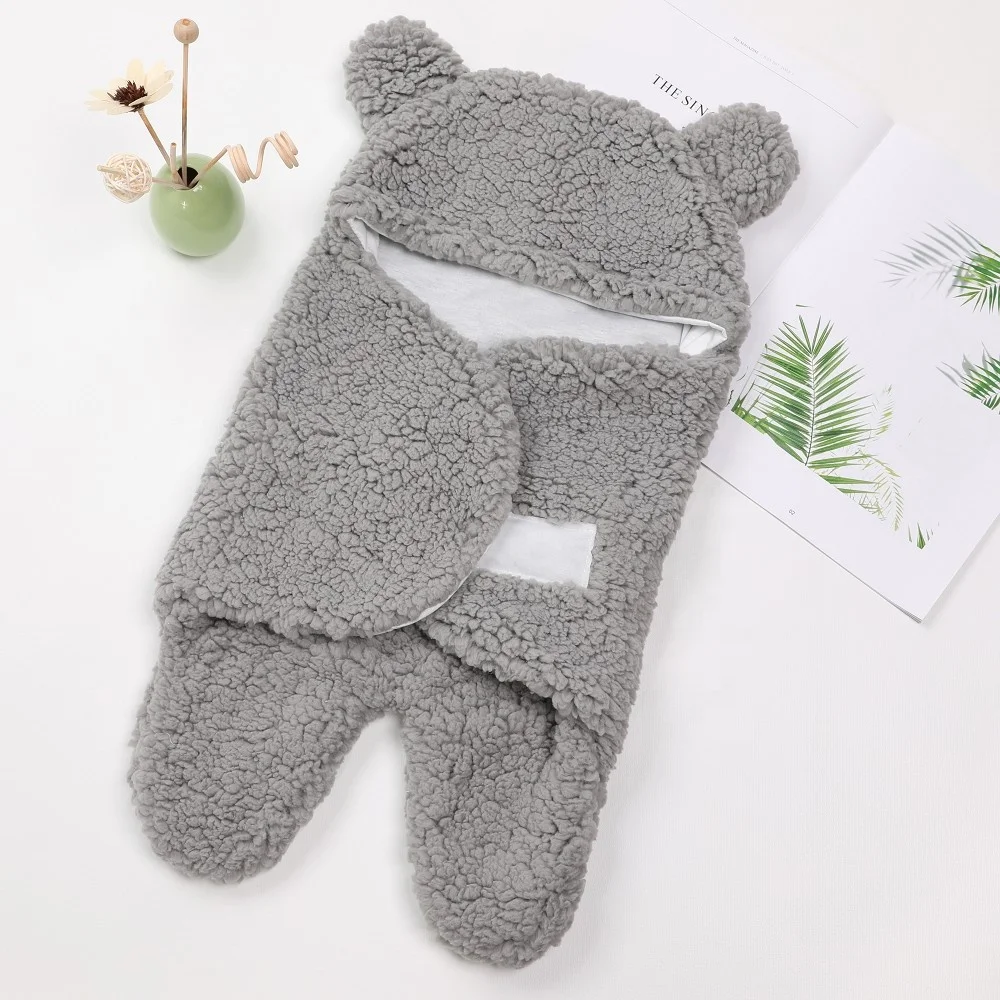 
55X65cm Amazon Quality Faur Cashmere Winter Newborn Infant Baby Sleeping Warp 