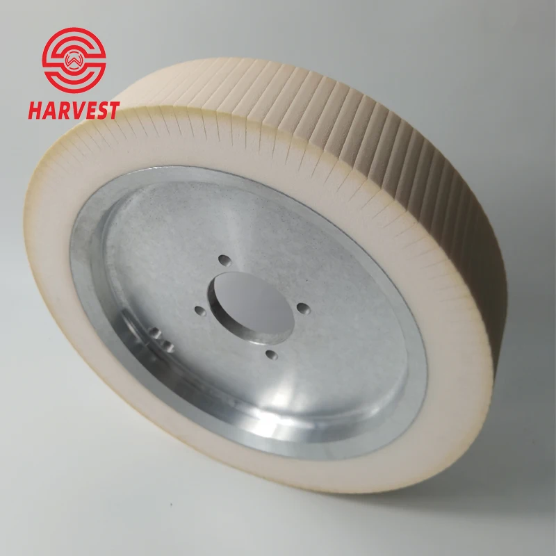 polyurethane contact polishing wheel use for manual automatic machines and robotic systems grinding with sanding cloth