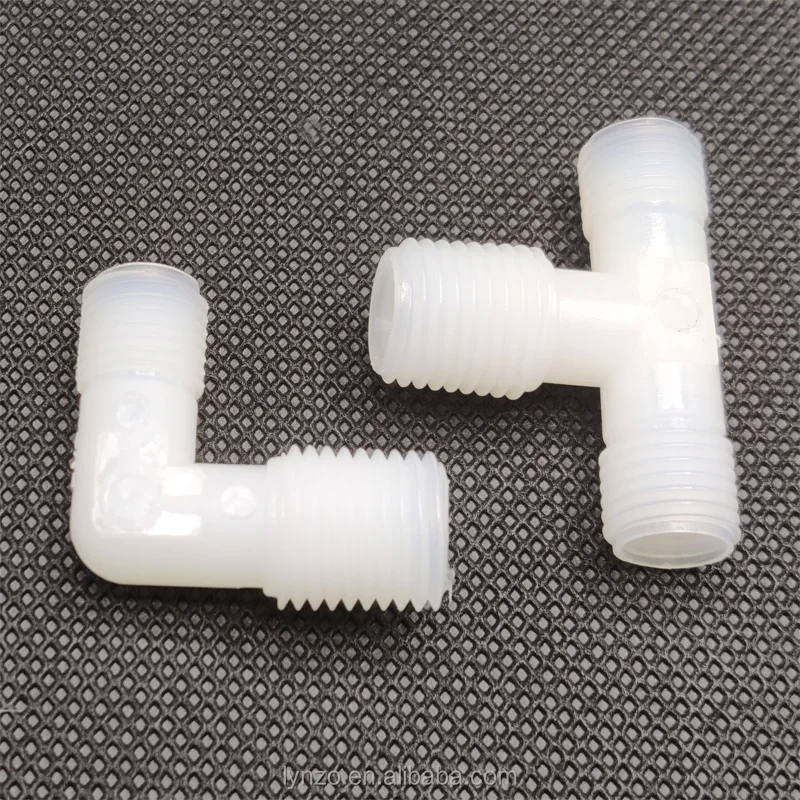 1/4 3/8 white nylon hose fitting joints resistant to high temperature and acid for mechanical equipment