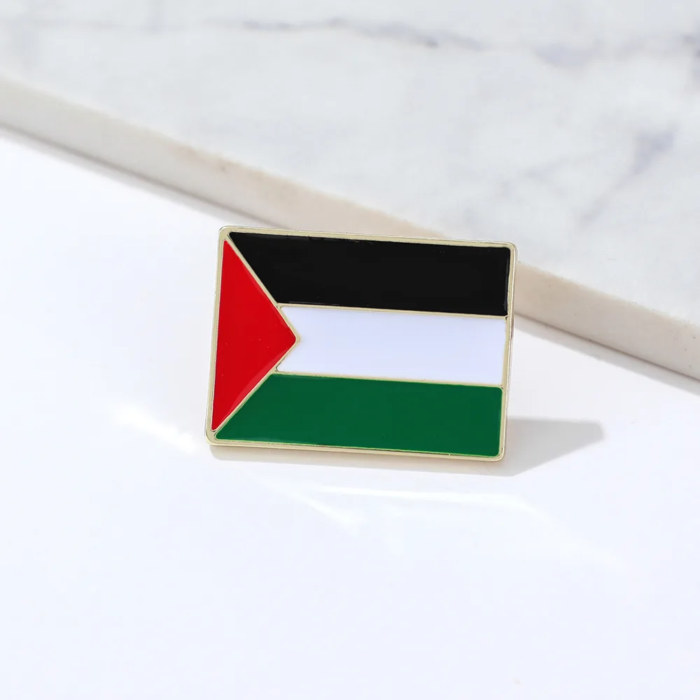 Manufacturer Custom Design Your Own Metal Enamel Lapel Pins Palestine Pin Badge Palestinian Palestine Flag Pin