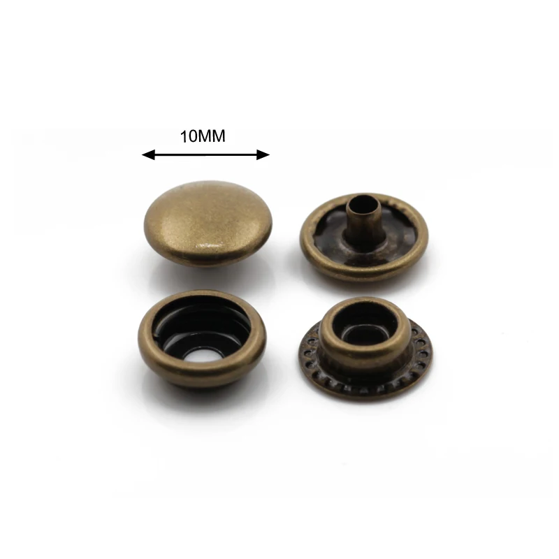 Button press studs brass iron snap button best 10 mm fastener for clothing