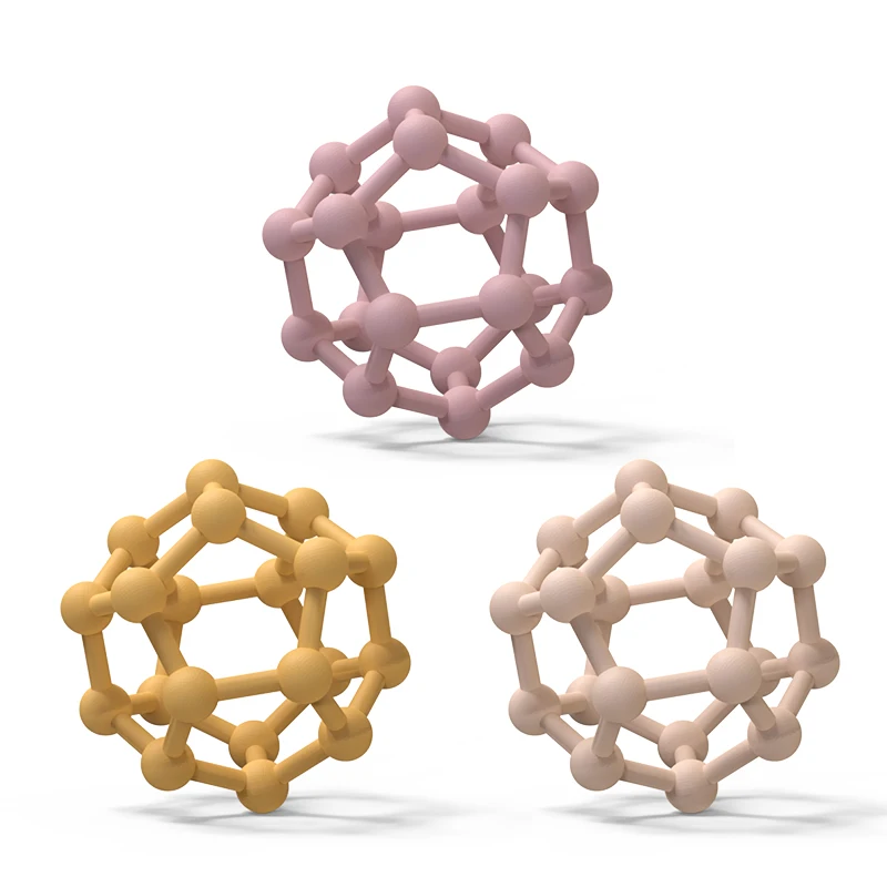 Rich design and color 100 % silicone sensory silicone ball for baby teething