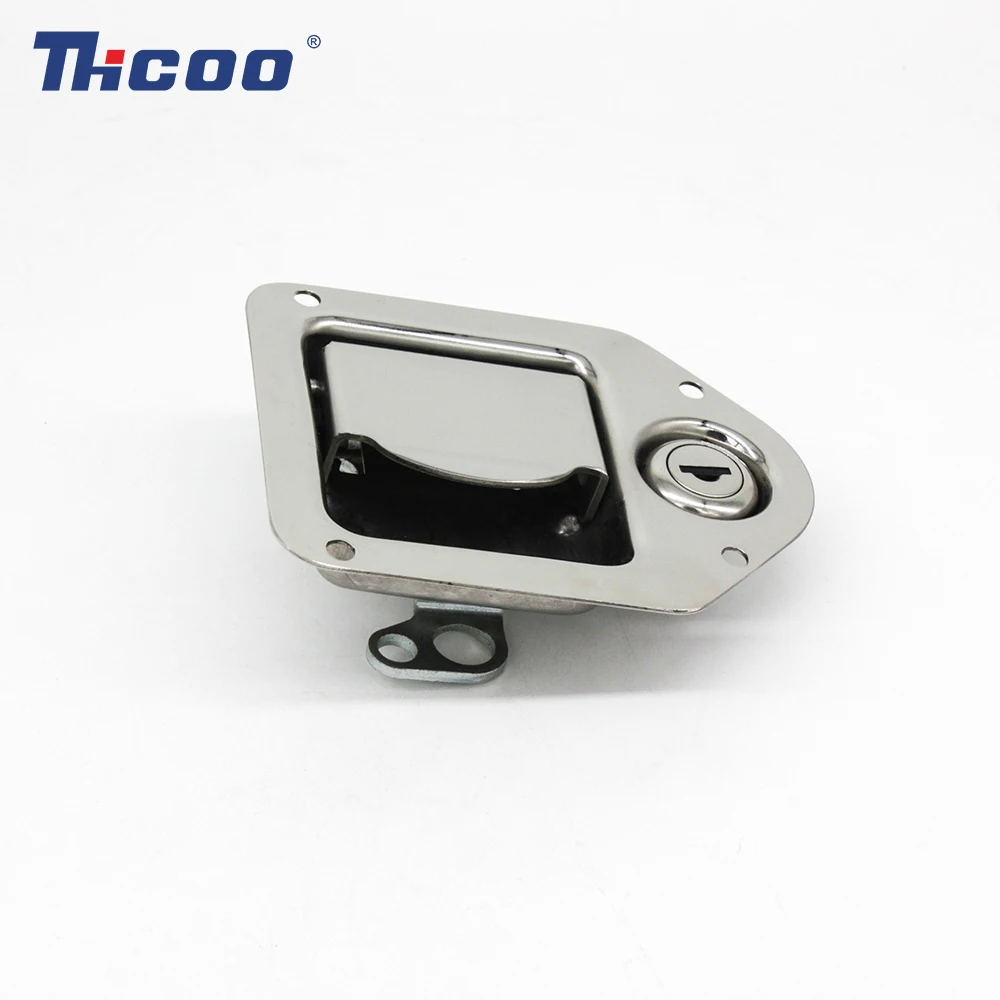 Stainless Steel SUS304 Flush Mount Truck Toolbox Door Locks Paddle Latch Lock