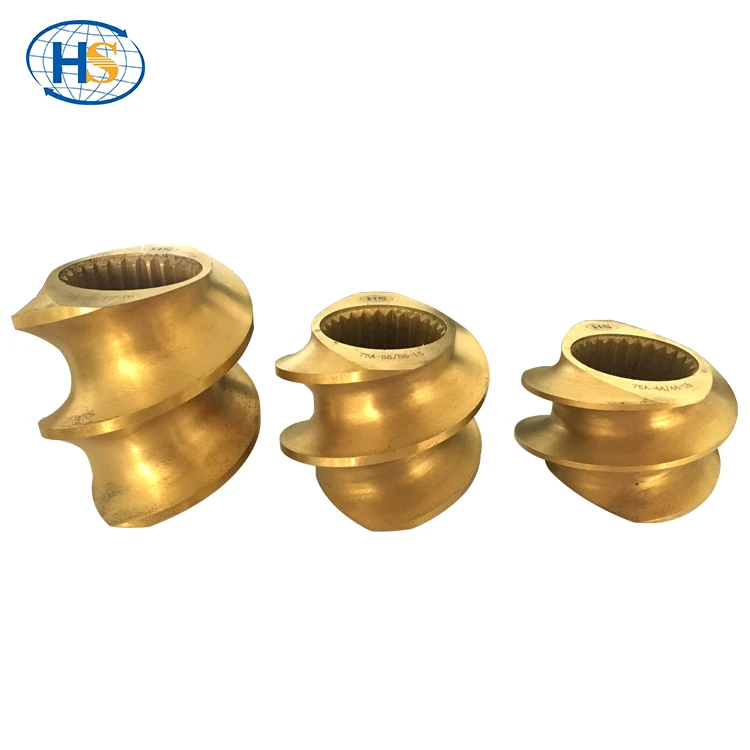 Plastic Conical Twin Screw Barrel Extruder Bimetallic Screw Barrel