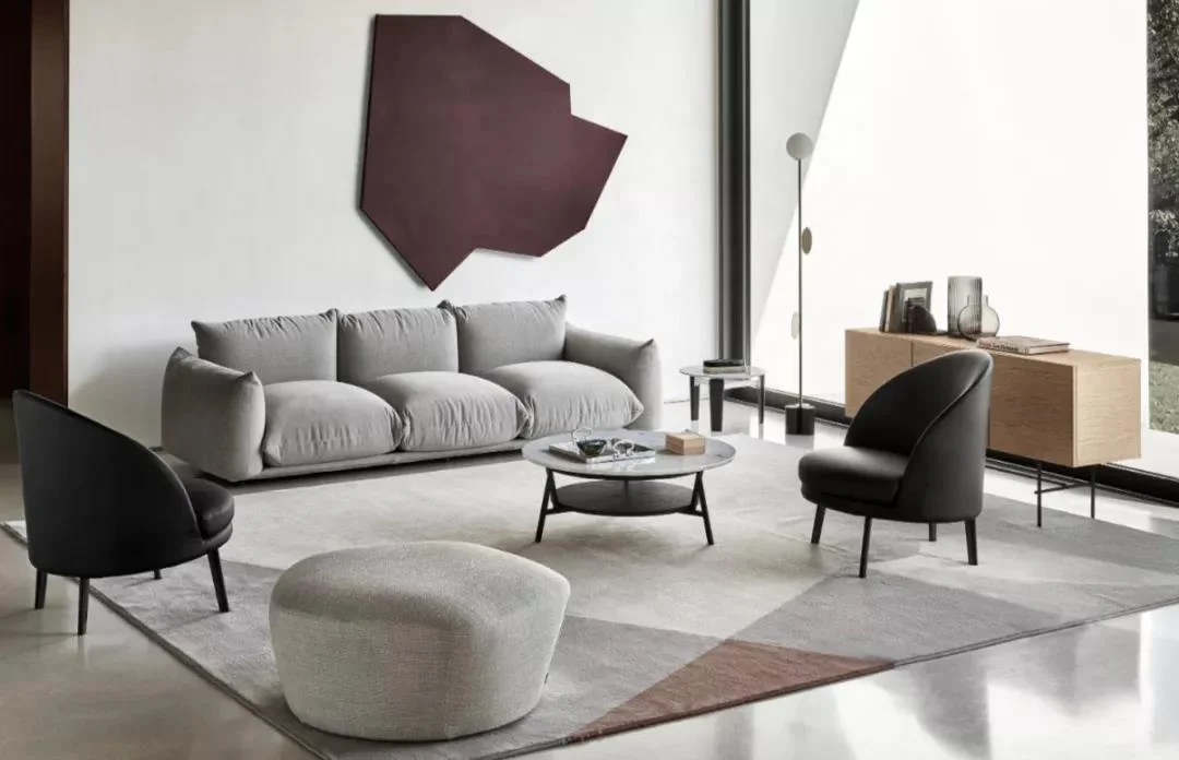 Best-selling Italian minimalist bread living room fabric soft sofa Nordic apartment villa office living room sofa