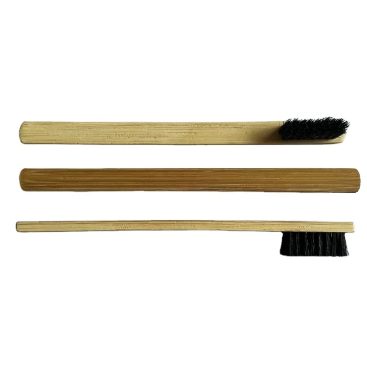 Personalized Label 100% Biodegradable Pig Hair Organic Bamboo Shoe Brush With Long Handle
