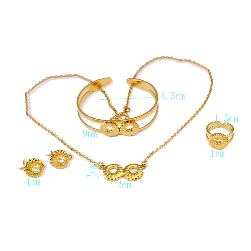 Fashion Luxury Circle suit jewelry set for Wedding Jewelry