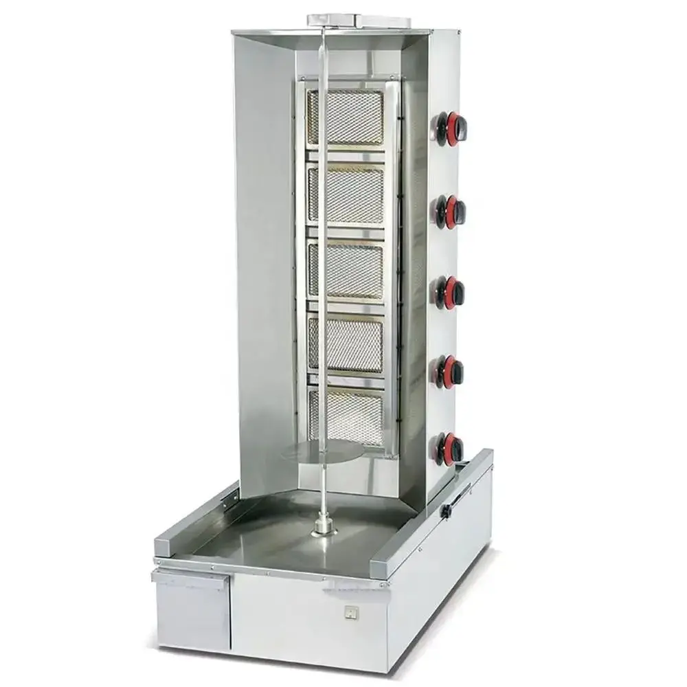 3 burners shawarma kebab machine Commercial Gas Grill bbq industrial rotary bbq grill