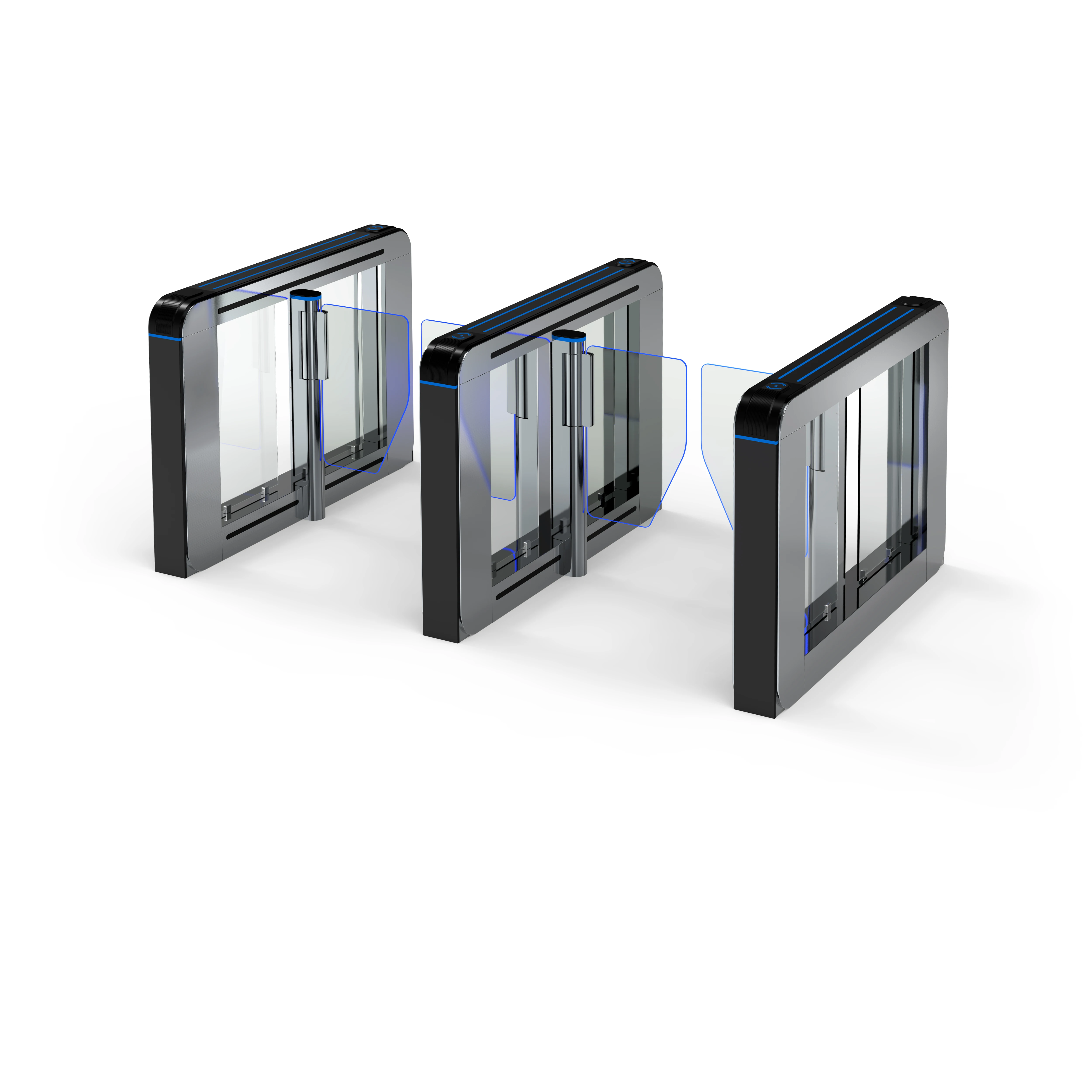 Entrance Control Management swing door gate barrier access control turnstile speed gate with acrylic swing door