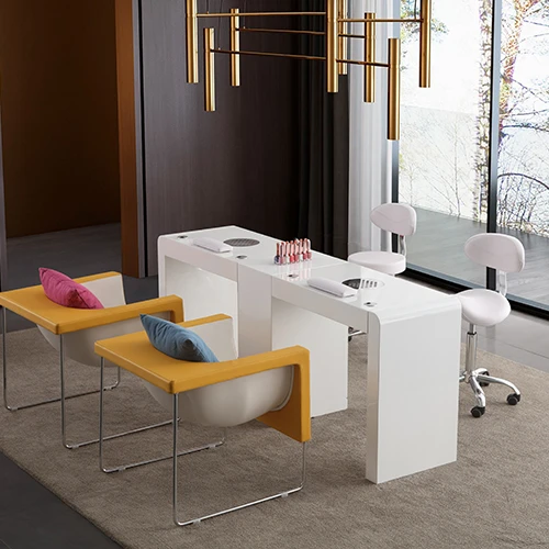 MDF Nail Salon Furniture Table Manicure Table Pedicure Sets ODM and OEM
