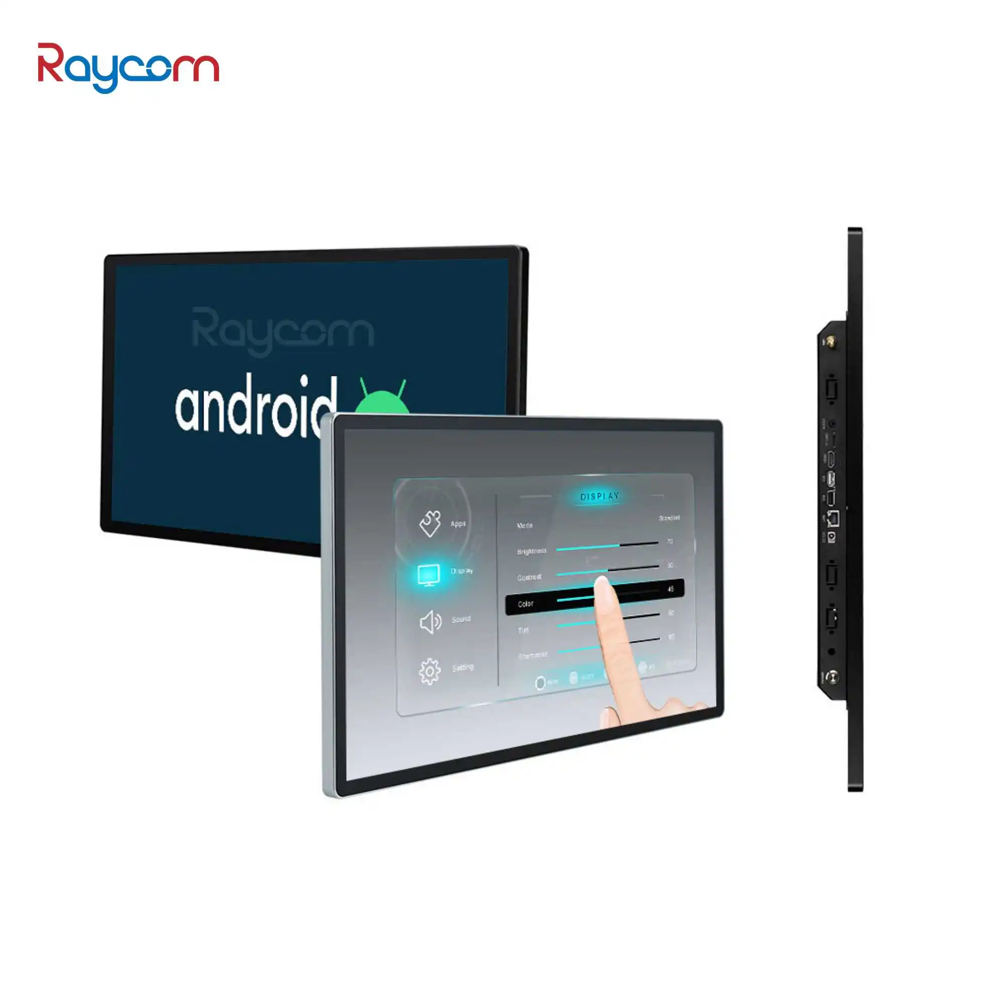 Custom 21.5 Inch Open Frame Touch Screen Monitor IR/Capacitive 10 Points Wall-Mounted IP65 Video Application OEM Supplier