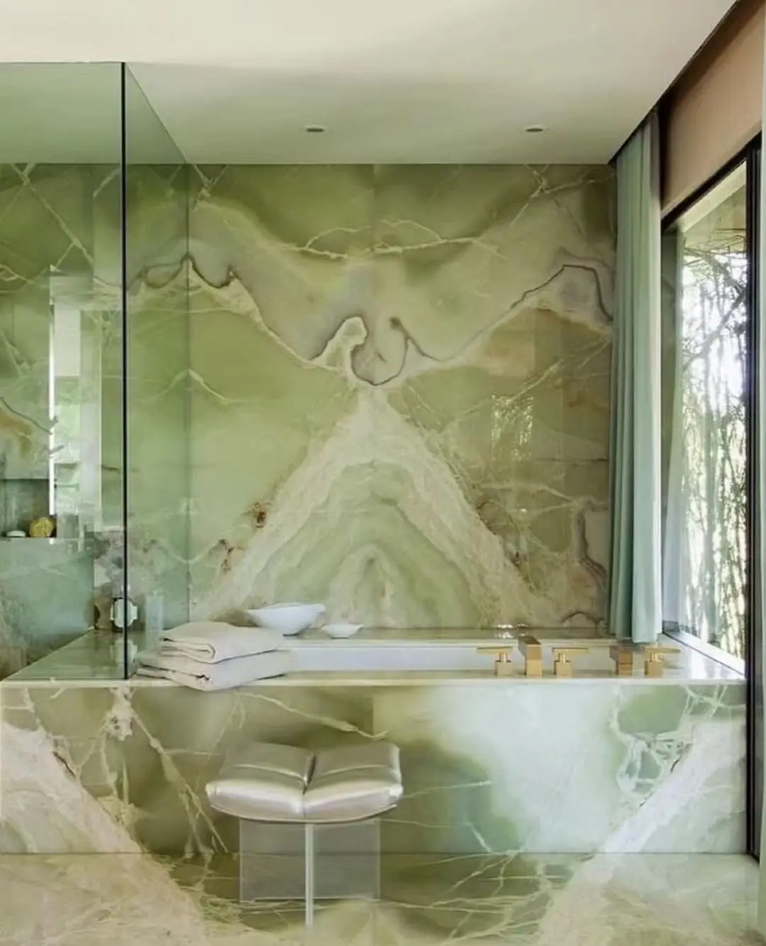 YDSTONE Light Board Translucent Marble Background Wall Backlit Onyx Panel Natural Marble Green Onyx Slab