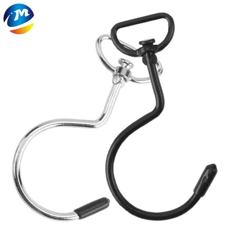 Manufacturer custom 6CM stainless steel j shape Swivel hanging hook with d ring
