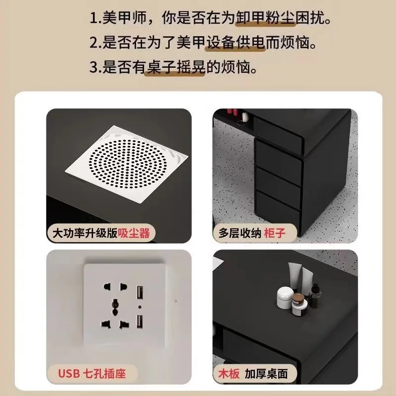 Nail Bar Desk Manicure Table Luxury Tufted Manicure Tables With Chair