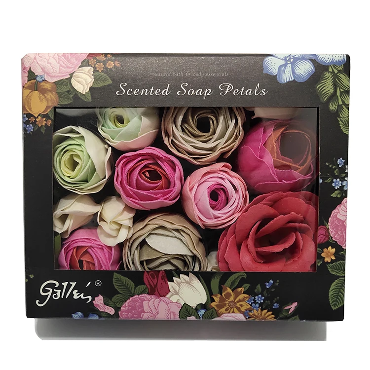 Customized Tulip and Rose Shape Soap Flower Bath and Body Gift Set Soap Petals