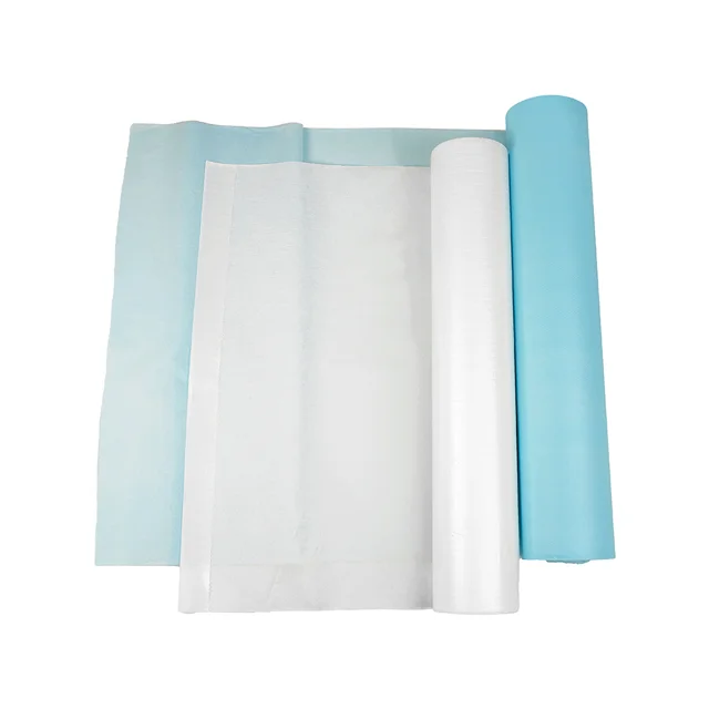 
2021 Hot Selling Tissue Laminated PE Paper+PE Non-woven Spa Salon Hospital Clinic Medical Disposable Bed Sheet Roll 