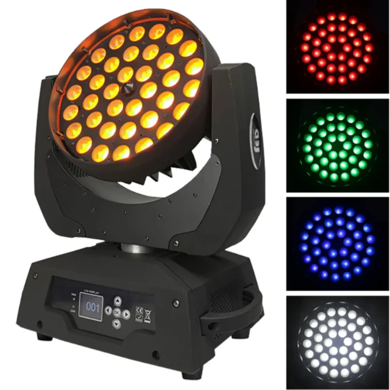Lotus 36X10w Zoom Wash Beam Led Moving Head Light Pixel Zoom Led Moving Head Light with Rgbw 4in1 16Chs Dmx control for Dj disco