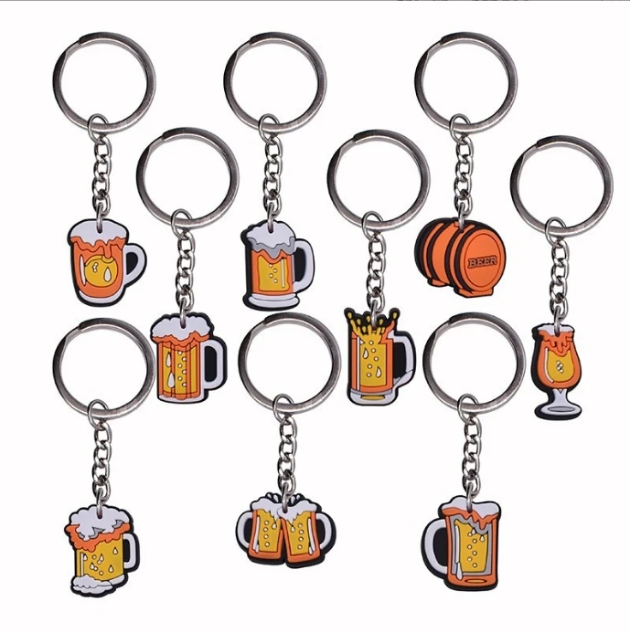 Customized Design 2D 3D Silicone Keying Machine Soft Pvc Rubber Keychain for Souvenir GIfts key chian