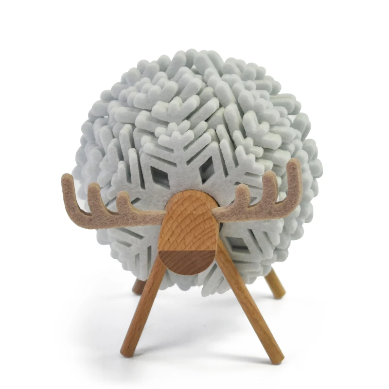 Free Sample Eco-friendly Handmade Sheep Shape Anti Slip Polyester Felt Cup Coaster