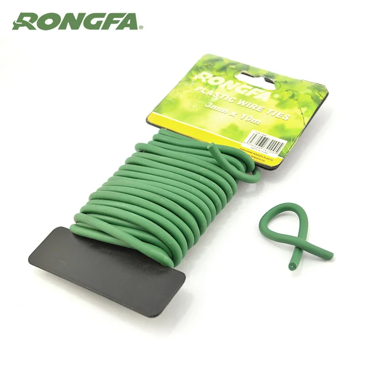  5 мм Диаметр метров в длину мягкий прочный зеленый цвет пластиковый проволочный галстук садовый твист