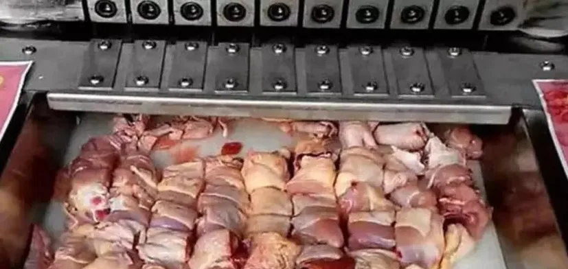 Машина для резки кубиков мяса из нержавеющей стали