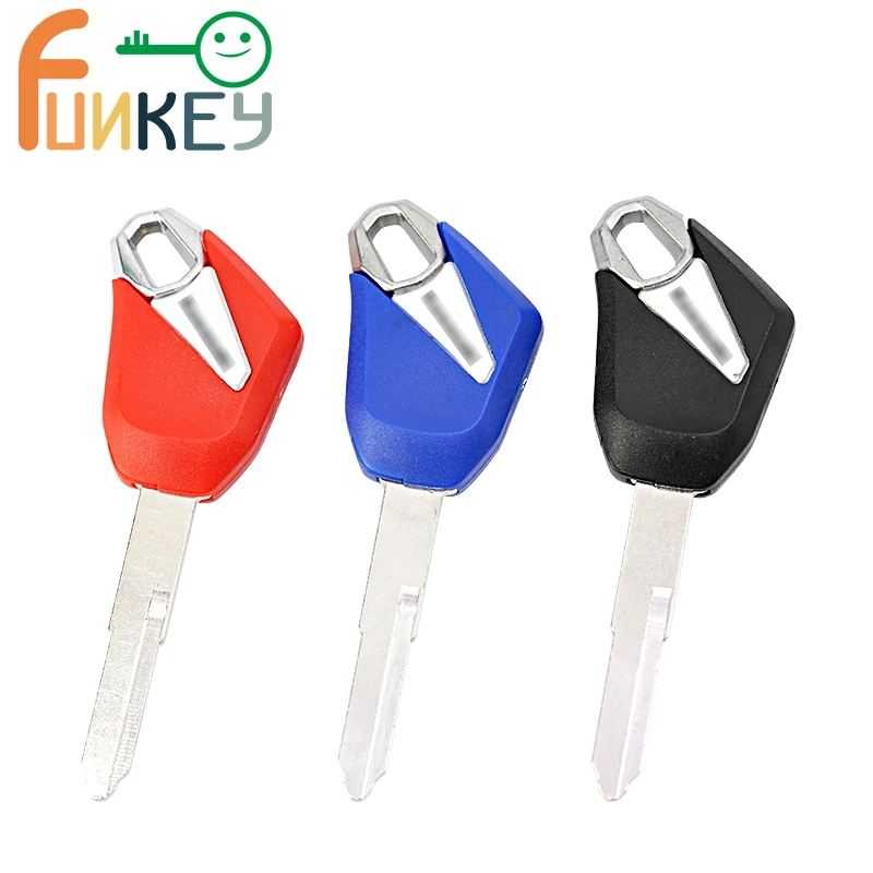 Blue Replace left Side Slot Uncut Blade Motorcycle Key Blank for KAWASAKI Z-1000 Z 1000 Z1000 2014 2015